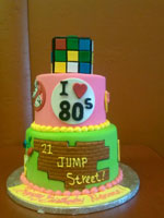 80's Themed Birthday Cake