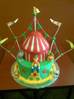 Circus Themed Birthday Cake
