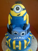 Despicable Me Themed Birthday Cake