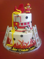 Fireman Themed Birthday Cake