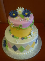 Flowers Themed Birthday Cake