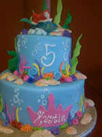 Little Mermaid Themed Birthday Cake