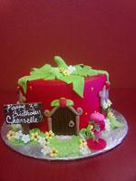 Strawberry Shortcake Themed Birthday Cake