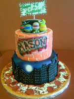 Teenage Mutant Ninja Turtles Themed Birthday Cake